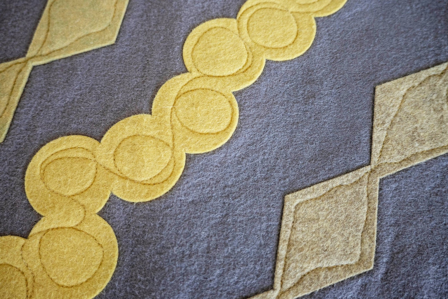 Decorative Table Runner Egg & Dart Wool Felt Sold