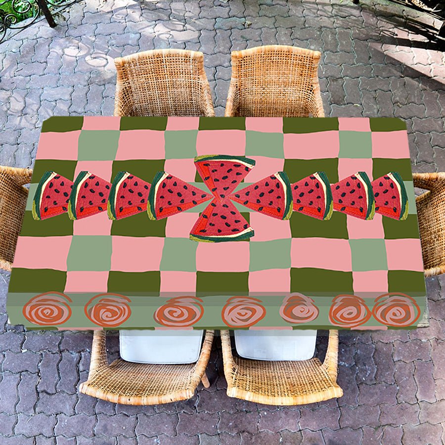 Summer-themed Watermelon Love Tablecloth