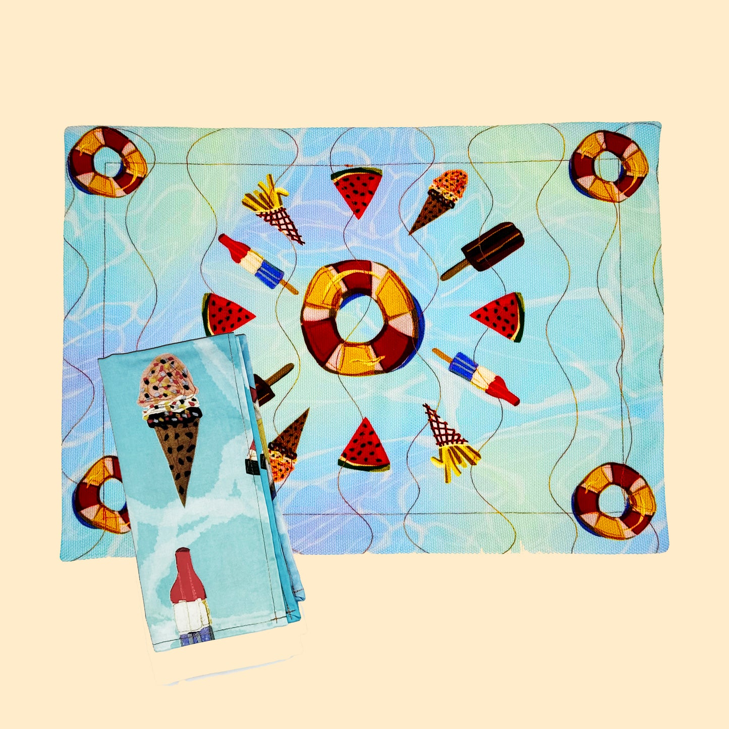 Poolside Summer-themed Placemat
