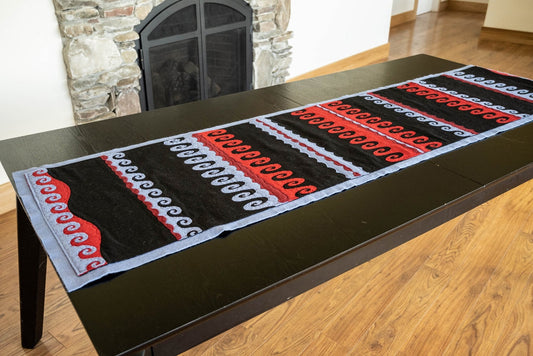 Decorative Table Runner Japanese Wave Wool Felt Sold