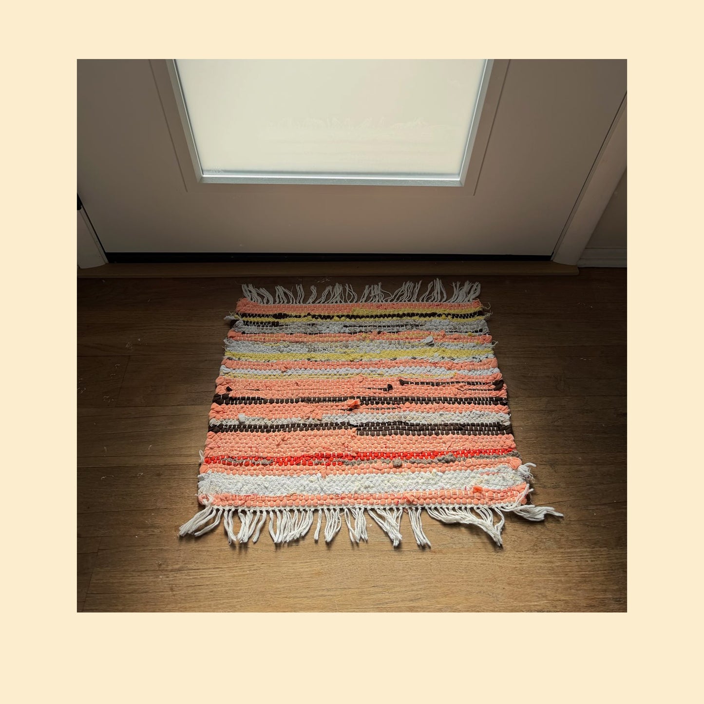 Rag Rug, Orange + Multi-Color