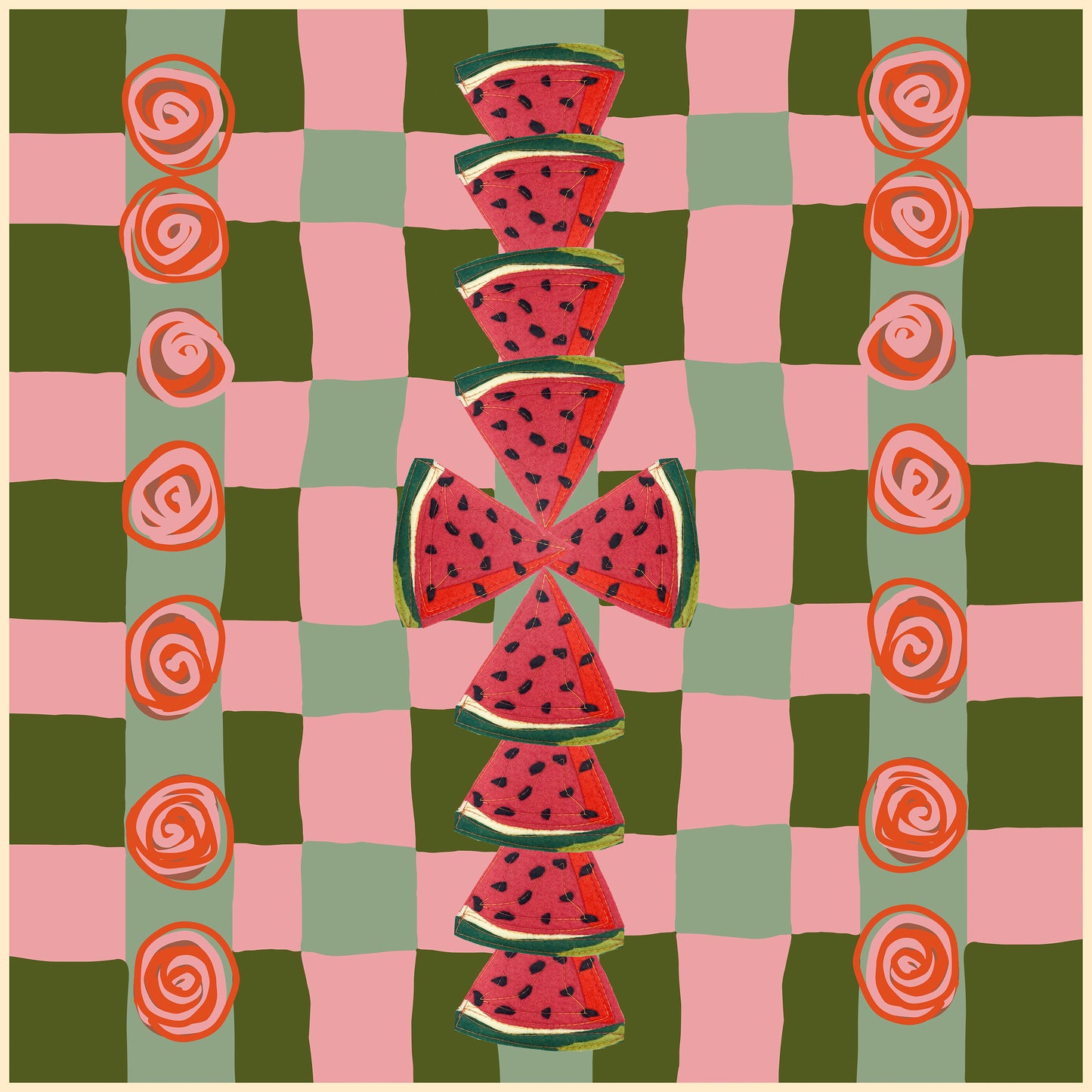 Summer-themed Watermelon Love Tablecloth